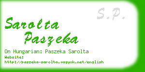 sarolta paszeka business card